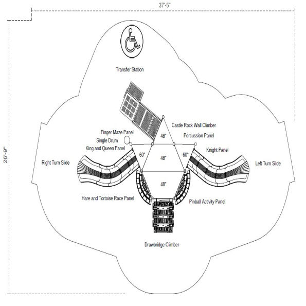 Eyre of Edgar Castle Spark Playground Structure