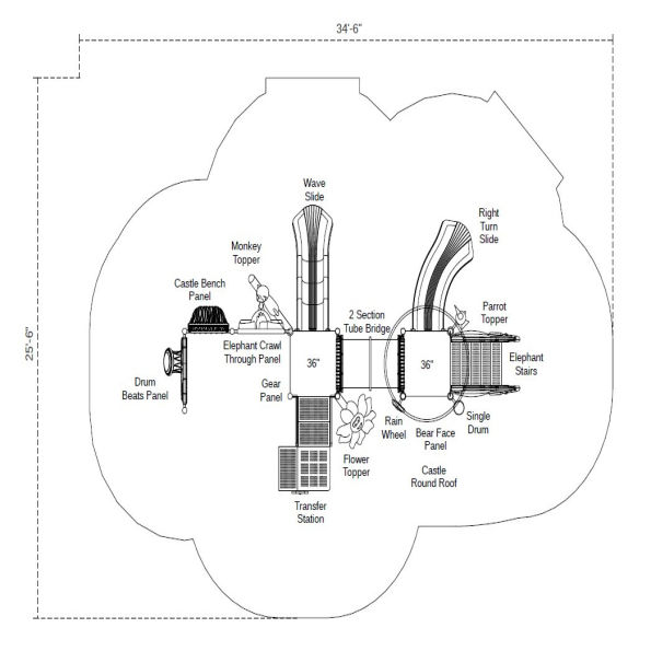 May Day Market Castle Spark Playground Structure