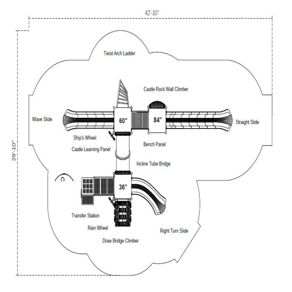Towering Heights Castle Spark Playground Structure