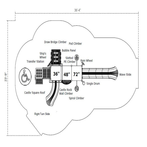 Midsummer Melody Castle Spark Playground Structure