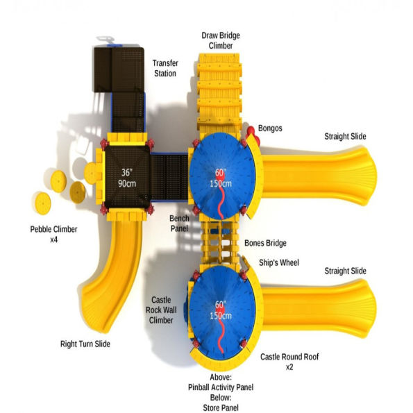 Paddock Point Castle Spark Playground Structure