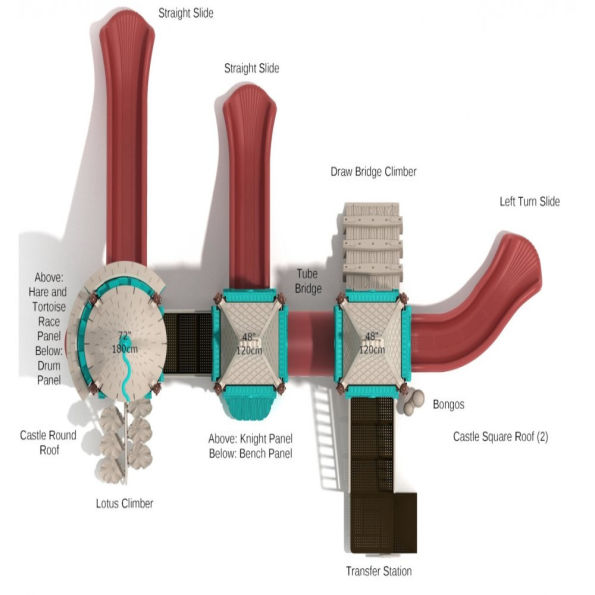 Bravery Helm Castle Spark Playground Structure