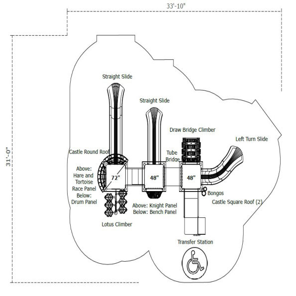 Bravery Helm Castle Spark Playground Structure