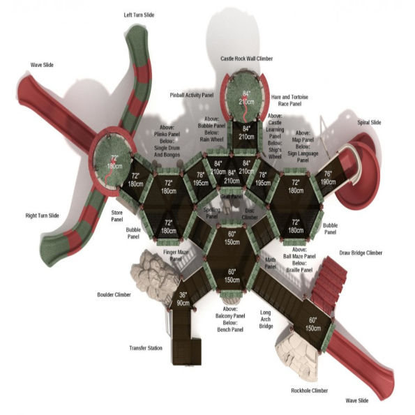 Wizard's College Castle Spark Playground Structure