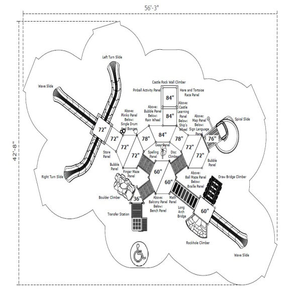 Wizard's College Castle Spark Playground Structure