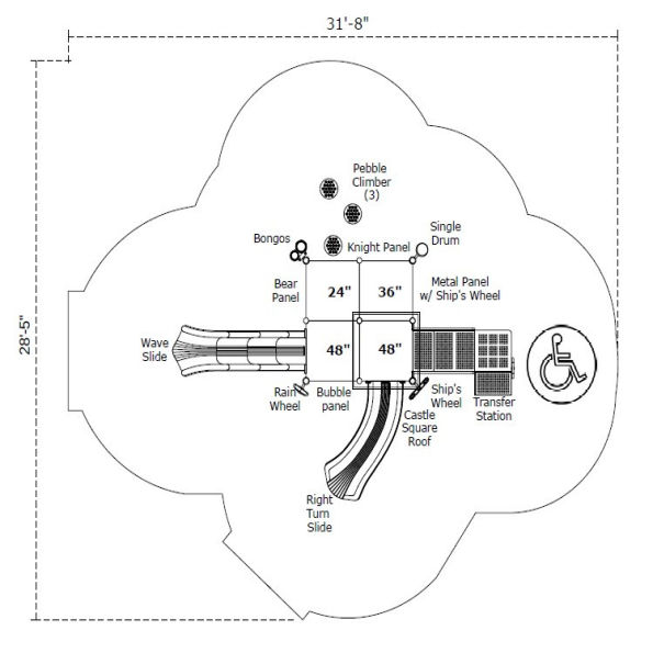Knight's Stable Castle Spark Playground Structure