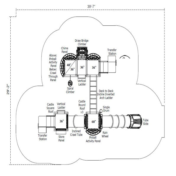 Banneret Borough Castle Spark Playground Structure