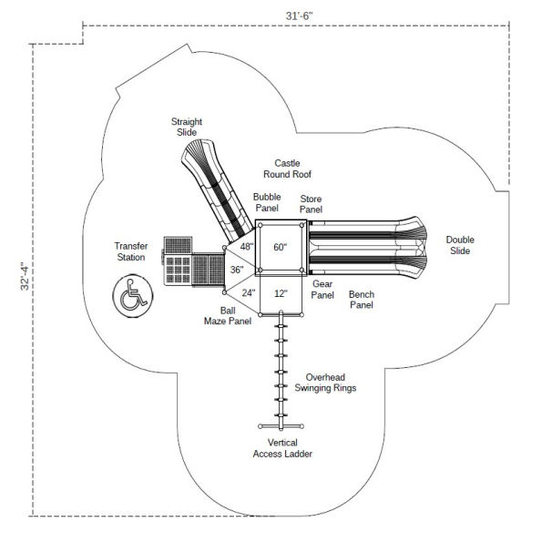 Baron's Bounty Castle Spark Playground Structure