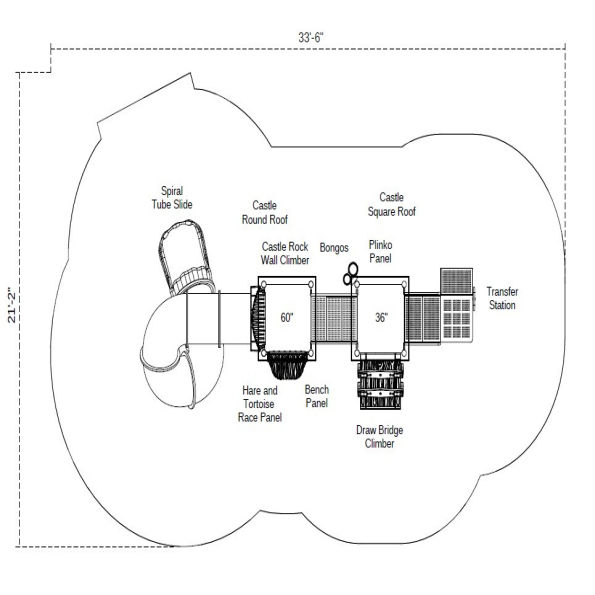 Cordial Castle Spark Playground Structure