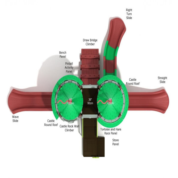 Hemyock Halls Castle Spark Playground Structure