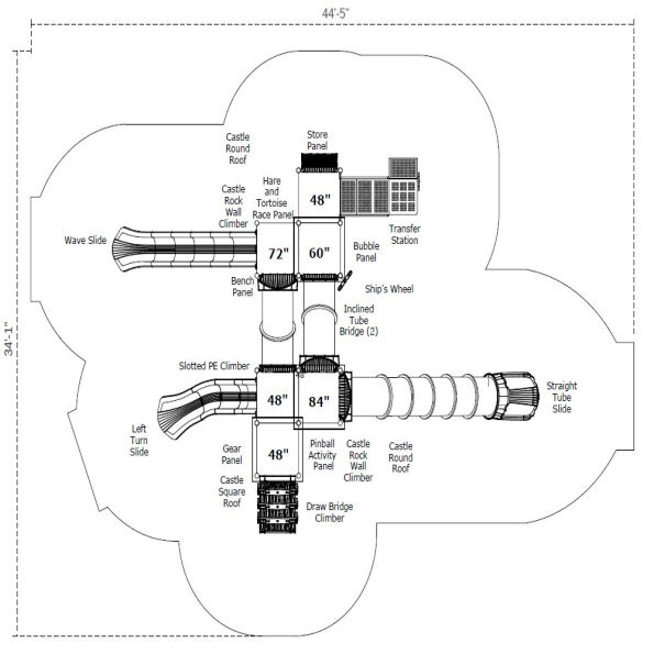 Lords of the Edge Castle Spark Playground Structure