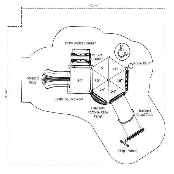 Cake Fort Castle Spark Playground Structure