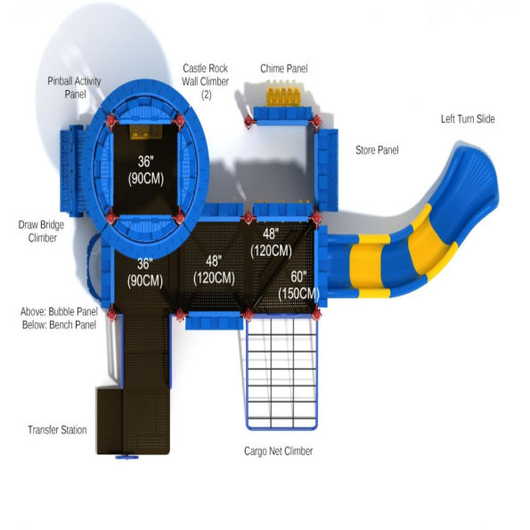 Albion Abbey Castle Spark Playground Structure