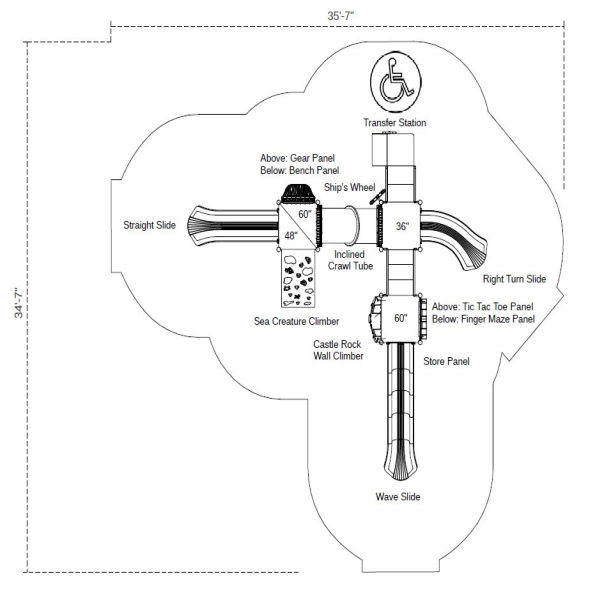 Ballygally Berm Castle Spark Playground Structure
