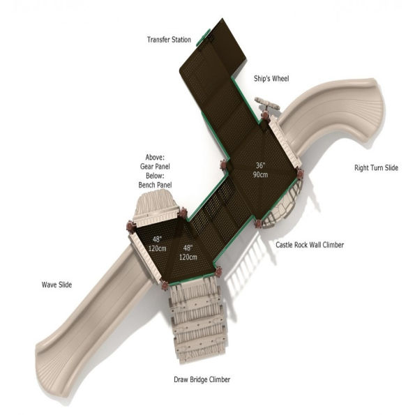 Catapult Cove Castle Spark Playground Structure