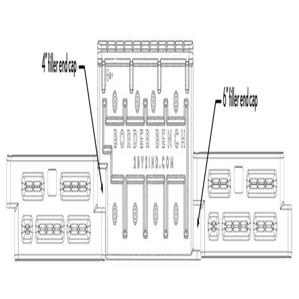 Playground Border Timber Filler End Cap