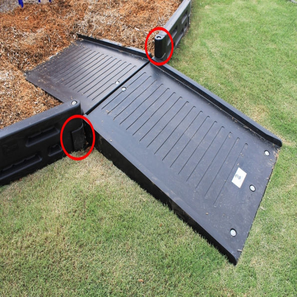 Playground Border Timber Filler End Cap