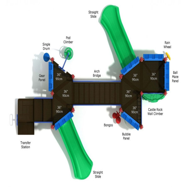 Franklin's Folly Castle Spark Playground Structure