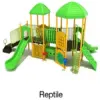 Reptile Color Scheme: Posts/Panels- Sunglow Yellow; Rails/Roofs/Slides/Climbers- Lime Green