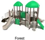 Forest Color Scheme:  Posts- Brown; Rails- Sand Dollar; Panels/Slides- Beige, Roof/Climbers- Primary Green