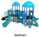 Seafoam Color Scheme: Posts- Cobalt Blue; Rails/Slides/Climbers- Teal; Roofs/Panels- Sky Blue