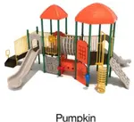 Pumpkin Color Scheme: Posts- Rainforest Green; Rails- Sunglow Yellow; Roofs/Panels- Orange; Climbers/Slides- Beige