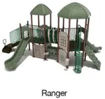 Ranger Color Scheme: Posts- Brown; Rails- Rainforest Green; Roofs/Climbers/Slides- Mossy Stone; Panels- Beige