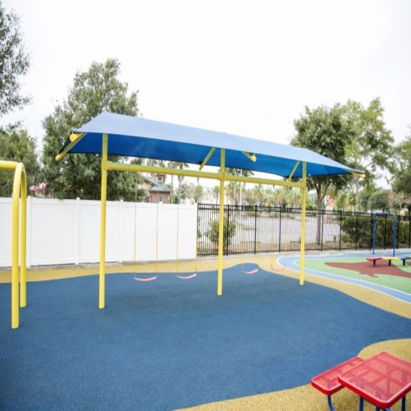 Single Post Swing Frame with Shade