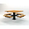 Square Picnic Pedestal T-Table thumbnail 1