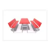 6' Rectangular Picnic Table with Back thumbnail 1