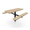 6' Rectangular Single Pedestal Table thumbnail 3