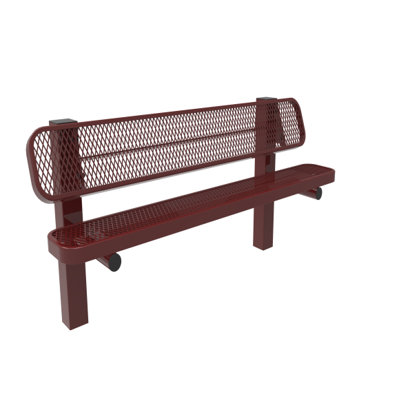 Pedestal Bench with Back