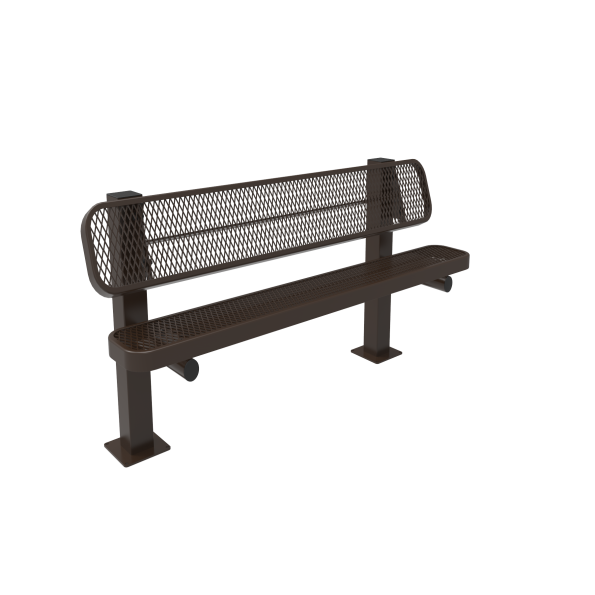 Pedestal Bench with Back