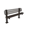 Pedestal Bench with Back thumbnail 3