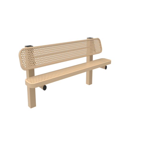 Pedestal Bench with Back