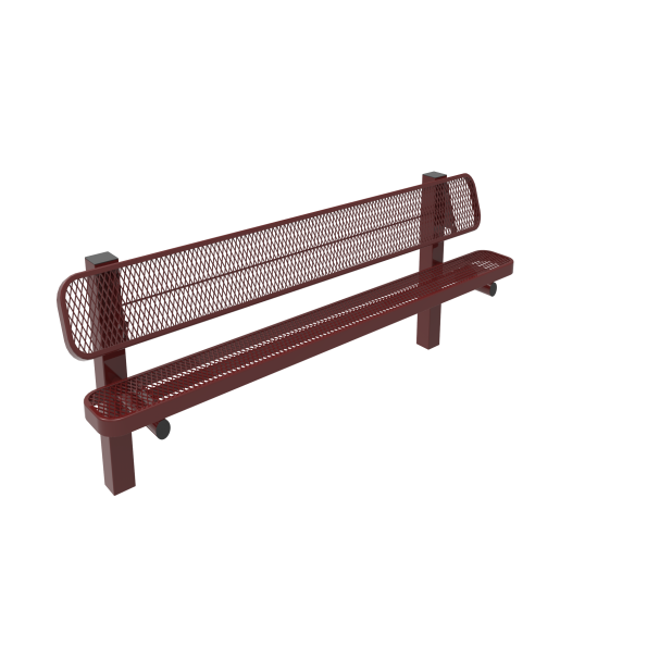 Pedestal Bench with Back