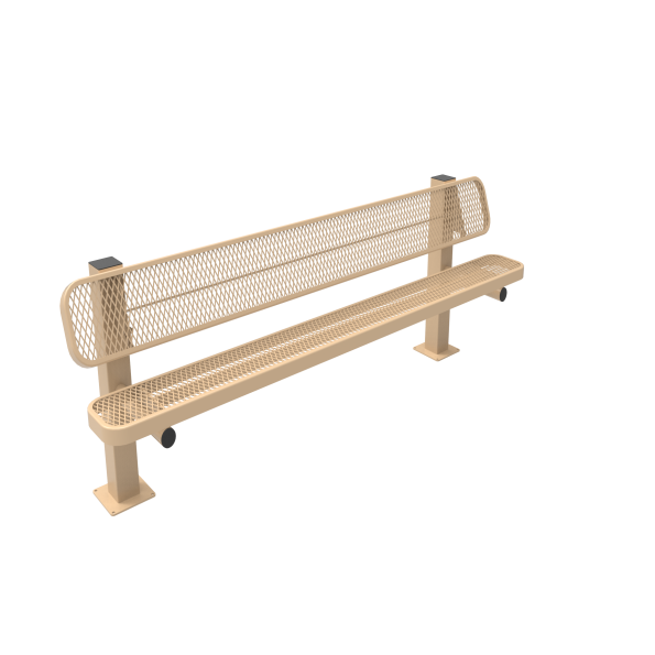 Pedestal Bench with Back