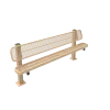 Pedestal Bench with Back thumbnail 4