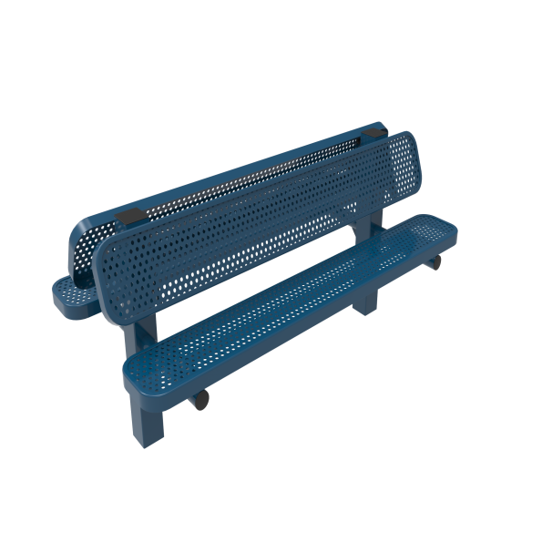 Double Pedestal Bench with Back