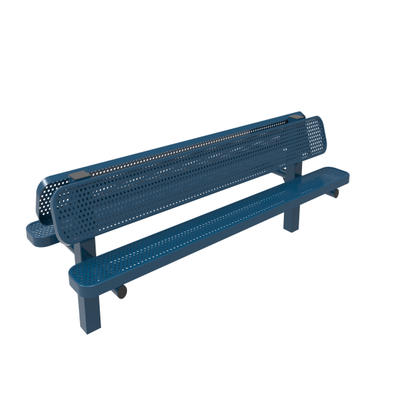 Double Pedestal Bench with Back