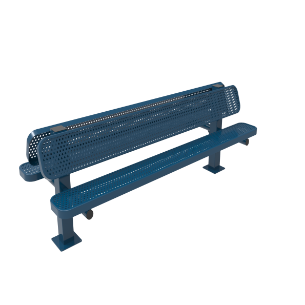 Double Pedestal Bench with Back