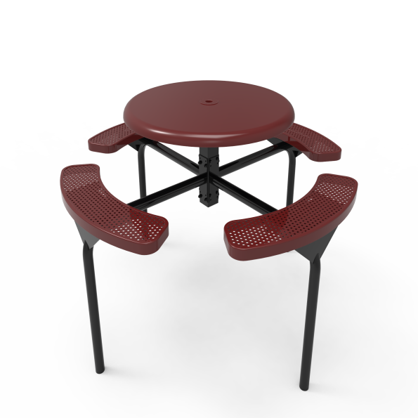 46" Round Nexus Pedestal Table with Solid Top