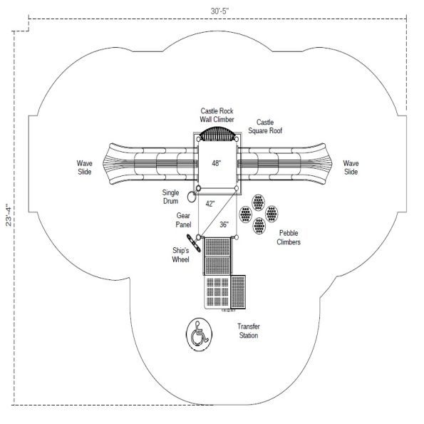 Minstrel's Merriment Castle Spark Playground Structure